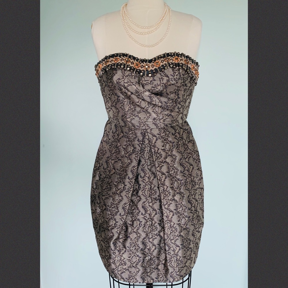 Matthew Williamson Beaded Strapless Dress UK8/US4